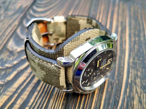 Brown watch strap