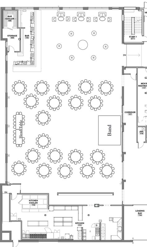 Restaurant Plan Architecture, Restaurant Design Plan, Wedding Floor Plan, Ballroom Design, Event Space Design, Event Venue Design, Restaurant Floor Plan, Wedding Banquet Hall, Event Venue Spaces