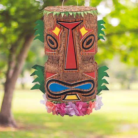 Tiki Pinata, Luau Brunch, Tiki Theme Party, Lava Party, Sweet 16 Luau, Reunion Ideas Family, 16th Photoshoot, Hula Party, Tiki Theme