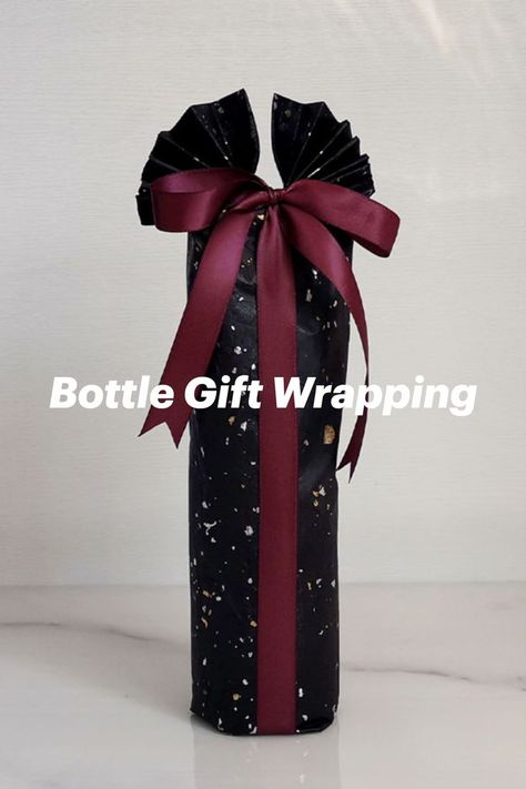 Gift Wrap Liquor Bottle Ideas, Bottles Wrapping Ideas, How To Pack Wine Bottles Gift Ideas, Water Bottle Wrapping Ideas, How To Wrap Beer Bottles Gift Ideas, Gift Wrapping A Bottle Of Wine, Wrap Water Bottle Gift, How To Pack Bottles Gift Ideas, How To Wrap A Whiskey Bottle