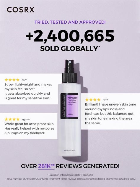 Skin Care Routine By Andrea Cosrx Aha Bha Toner, Aha Bha Toner, Bha Toner, Clear Skin Routine, Cleansing Spray, Chemical Exfoliation, Exfoliating Toner, Aha Bha, Toner For Face