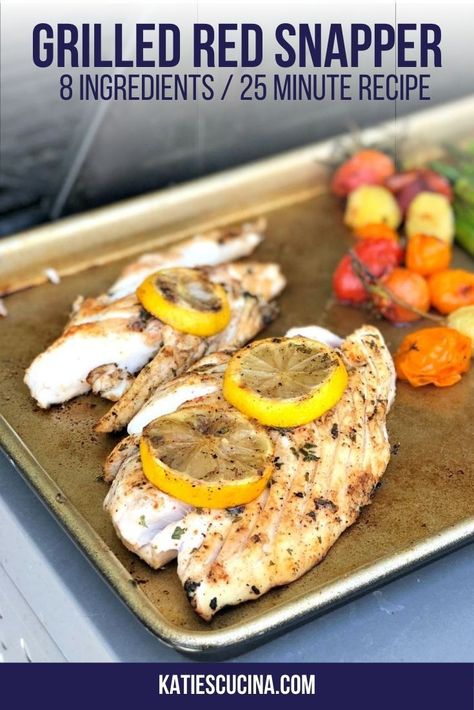 Fresh Snapper Recipes, Grilled Snapper Fish Recipes, Red Snapper Recipes Grilled, Grilled Snapper Recipes, Healthy Grilled Fish Recipes, Red Snapper Recipes Baked, Branzino Fish, Snapper Recipes Baked, Cooking Red Snapper