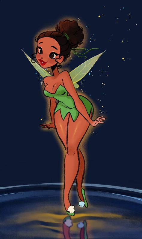 Black Fae, Robert Mccall, Oc Fanart, Black Fairy, Black Cartoon Characters, Black Art Painting, Cartoon Tattoos, Black Anime Characters, Black Cartoon