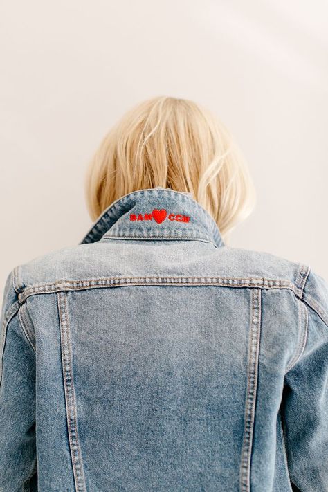 MAKE YOUR MARK Denim Jacket Embroidery, Embroidery Jacket, Jacket Ideas, Denim Embroidery, Ideas Embroidery, Diy Jacket, Embroidered Denim Jacket, All Jeans, Embroidery On Clothes