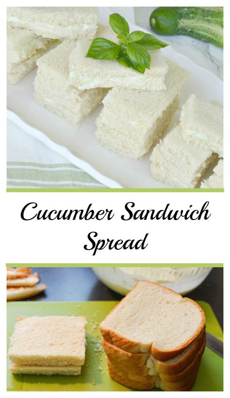 Cumber Sandwiches, Sandwich Spread Recipes, Cucumber Sandwiches Recipes, Cucumber Sandwich, Tea Sandwiches Recipes, Gluten Free Puff Pastry, Cucumber Slices, Fresh Cucumber, Cucumber Sandwiches