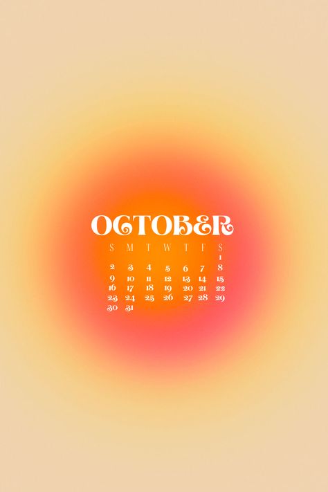 Studying Inspo Wallpaper, October Calendar Wallpaper, Ipad Lock Screen, Sunset Iphone Wallpaper, Calendar Widget, October Wallpaper, October Calendar, Iphone Wallpaper Lights, Cute Home Screens