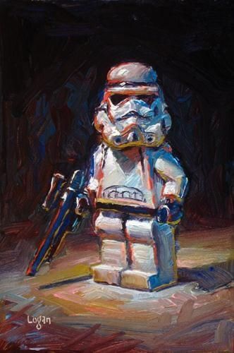 Pfp Arts, Raymond Logan, Drawing Star Wars, Lego Painting, Birthday Cake Drawing, Toy Painting, Bobba Fett, Jim Dine, Star Wars Painting