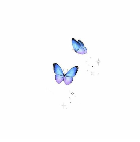 Purple And Blue Butterfly, Purple Butterfly Tattoo, Blue Butterfly Tattoo, Anting Manik, Small Butterfly Tattoo, Butterfly Tattoos For Women, Small Pretty Tattoos, Cute Small Tattoos, Butterfly Tattoo Designs