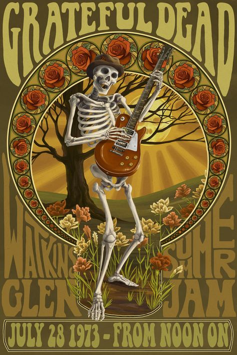 Grateful Deadhead, Grateful Dead Poster, Sweet Songs, Gal Gardot, Ford Galaxy, Summer Jam, The Grateful Dead, Gig Poster, Funny Paintings