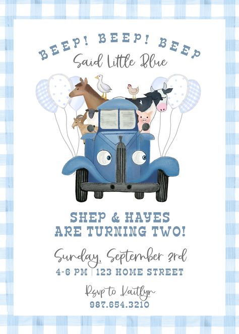 2nd Birthday Party Themes Boy, Boy 2nd Birthday Theme, 2nd Birthday Boy Themes, 2nd Birthday Themes, Little Blue Truck Birthday Party, Blue Truck Birthday Party, Boys 2nd Birthday, Boy 2nd Birthday, Second Birthday Boys