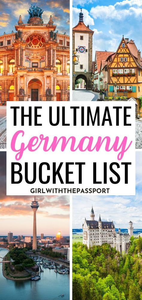 Germany Honeymoon, Germany Places, Germany Itinerary, Germany Bucket List, Places In Germany, Germany Aesthetic, Travel Outfit Spring, Germany Travel Destinations, Europe Itinerary