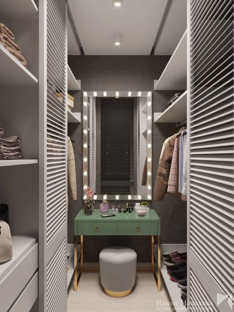 Dressing Room Design Small Space With Mirror, Tiny Dressing Room Ideas, Mini Dressing Room, Small Dressing Room Ideas, Small Dressing Rooms, Dressing Room Decor, Dream Closet Design, Closet Design Layout, Bedroom Interior Design Luxury