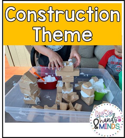 Construction Preschool Theme, Preschool Building Activities, Construction Preschool, Construction Activities Preschool, Construction Theme Preschool, Play Foam, Preschool Construction, Ocean Theme Preschool, Community Helpers Preschool