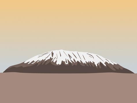 Kilimanjaro illustration by Al Boardman Kilimanjaro Illustration, Kilimanjaro Tattoo, Safari Background, Kilimanjaro Mountain, Survivor Tattoo, Mountain Illustration, Mount Kilimanjaro, Global Community, Favorite Places