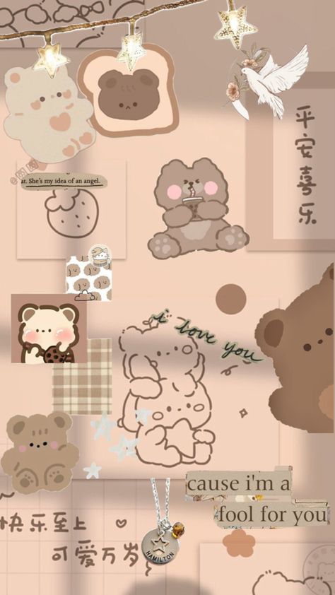 Aesthetic Bear, Cute Home Screen Wallpaper, Whatsapp Wallpaper Cute, Kpop Iphone Wallpaper, Cute Wallpapers For Ipad, Pretty Wallpapers Tumblr, Cute Mobile Wallpapers, Iphone Wallpaper Kawaii, Wallpaper Doodle