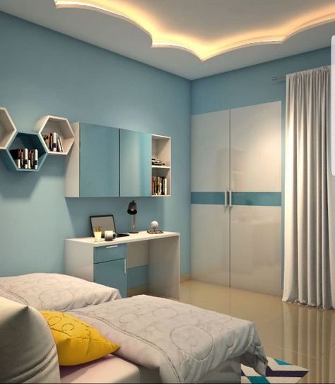 Children Bedroom False Ceiling Design, Kids Room False Ceiling Design, Kids Bedroom False Ceiling, Kids Ceiling, Kids Bedroom Furniture Design, Bedroom Pop Design, Blue Bedroom Design, Drawing Room Decor, Bedroom Color Combination