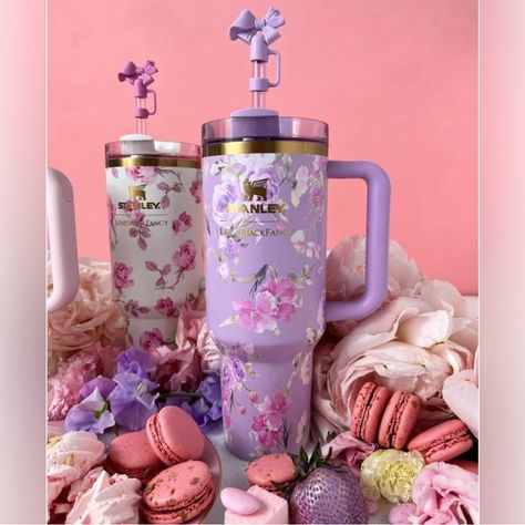 Hydration Drinks, Love Shack Fancy, 40oz Tumbler, Stanley Cup, Happy Thoughts, Ergonomic Handle, Color Purple, Tumbler, Dress Up