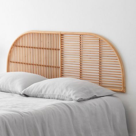 Bedding Trends, Cane Headboard, Hanging Rattan, Rattan Headboard, The Citizenry, Caned Headboard, Leather Headboard, King Headboard, Bedroom Goals