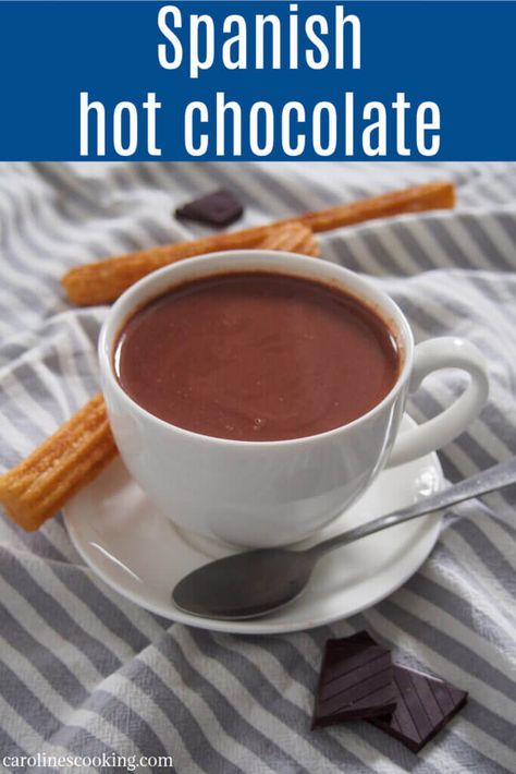 Spanish Hot Chocolate, Gourmet Hot Chocolate, Food Innovation, Hot Chocolate Drinks, Delicious Drink Recipes, Sweet Recipes Desserts, Chocolate Caliente, Chocolate Chocolate, Hot Chocolate Recipes