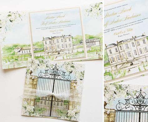 Chateau de Villette Paris Wedding Invitations French Inspired Wedding Invitations, French Inspired Wedding, Provence Wedding, Chateau Wedding, Portugal Wedding, Paris Wedding, Greece Wedding, France Wedding, French Wedding