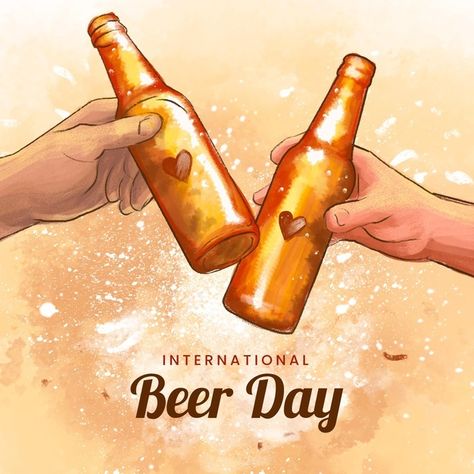 Remembrance Day Posters, Beer And Food, Beer Images, International Beer Day, National Beer Day, Beer Case, Print Design Template, Beer Day, Monkey Art