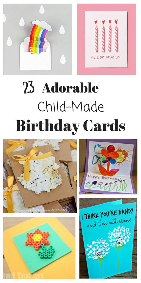 Homemade Cards for Kids to Make - How Wee Learn Diy Birthday Cards For Teacher, Grandma Birthday Gift Ideas, Teacher Birthday Card, Grandpa Birthday Card, Grandma Birthday Card, Creative Birthday Cards, Kid Snacks, Teacher Birthday, Homemade Birthday