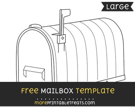 Free Mailbox Template - Large Mailbox Template Printable, Mailbox Template, Usps Mailbox, Printable Crossword Puzzles, Large Mailbox, Bunny Templates, Valentine Mailbox, Daily Printable, Graduation Party Diy