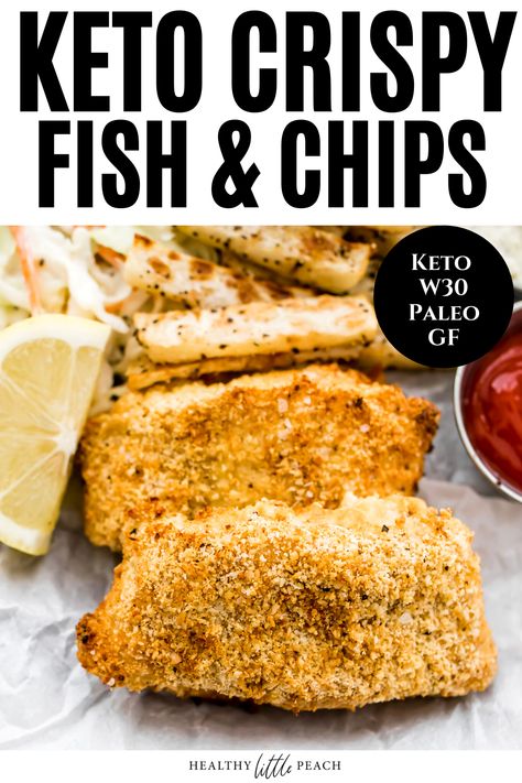 Keto Fish Fillet Recipe, Keto Fish And Chips Air Fryer, Keto Catfish Recipes Air Fryer, Keto Grouper Recipes, Keto Air Fryer Fish, Keto Flounder Fish Recipes, Healthy Fish And Chips Recipe, Keto Walleye Recipes, Cod Fillet Recipes Air Fryer