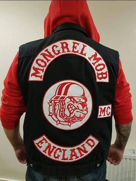 Mongrel Mob England, UK 🏴󠁧󠁢󠁥󠁮󠁧󠁿🇬🇧 Mongrel Mob, Biker Clubs, Red Queen, Sons Of Anarchy, England Uk, Custom Motorcycles, Boss Lady, Motorcycle Jacket, Varsity Jacket