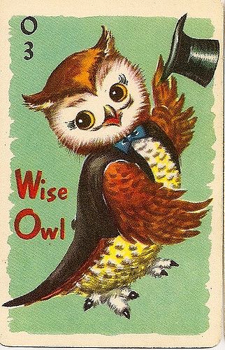 Explore Katie Kitsch's photos on Flickr. Katie Kitsch has uploaded 3048 photos to Flickr. Postal Vintage, Owl Illustration, Hoot Owl, Owl Pictures, Vintage Playing Cards, Wise Owl, Vintage Owl, Owl Art, Vintage Greeting Cards