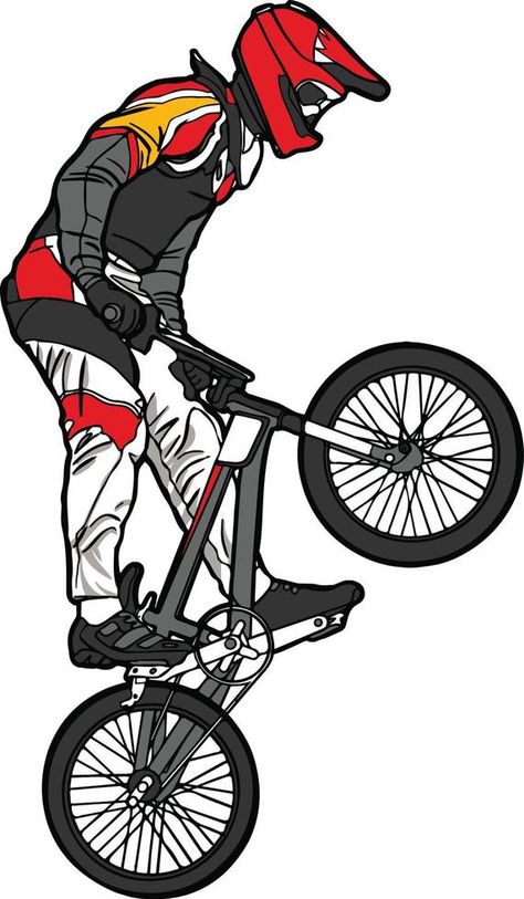 BMX bike freestyle sport clipart Mongoose Bmx, Bmx Bike Parts, Sepeda Bmx, Lady Cake, Bike Freestyle, Bike Hacks, Best Bmx, Vector Animation, Bike Drawing