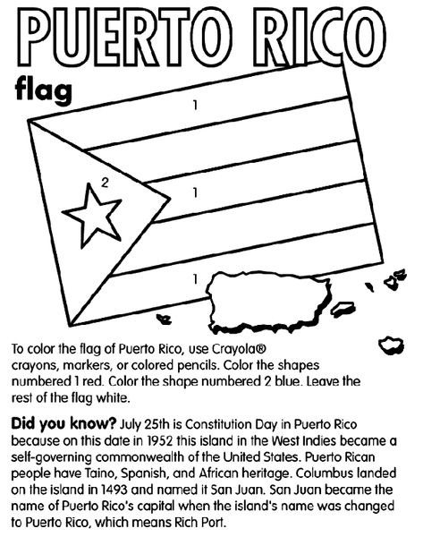 puerto rico country coloring | Puerto Rico | crayola.com Puerto Rican People, Puerto Rico Map, Puerto Rico History, Puerto Rico Art, Puerto Rican Flag, Flag Coloring Pages, Constitution Day, Coloring Pages Inspirational, Puerto Rico Flag