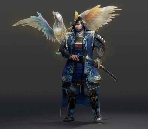 Samurai Warriors 4 Characters, Nioh 2, Samurai Warriors 4, Japanese Warrior, Samurai Art, Samurai Warrior, Game Character Design, Armor Concept, Japan Art