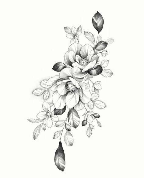 Daisy Flower Tattoos, Floral Thigh Tattoos, Flower Tattoo Drawings, Buddha Art Drawing, Flower Line Drawings, Daisy Tattoo, Floral Tattoo Sleeve, Flower Outline, Floral Tattoo Design