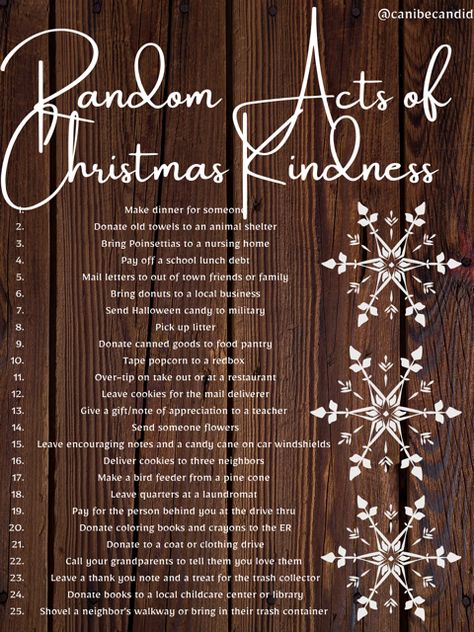 Random Acts of Christmas Kindness: A Different Spin on Advent - Random Acts Of Kindness Christmas, Christmas Acts Of Kindness, Acts Of Kindness Advent Calendar, Monthly Holidays, Random Acts Of Kindness Ideas, Kindness Club, Christmas Kindness, Tradition Ideas, Make A Calendar