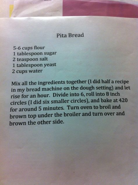 Pita bread Peta Bread Recipe, Bread Recipe Healthy, Homemade Pita, Homemade Pita Bread, Cooking Bread, Bread Easy, Biscuit Rolls, Homemade Tortillas, Bread Machine Recipes