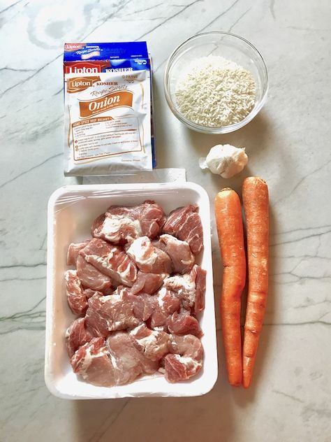 5-Ingredient Slow Cooker Pork Stew ~ Talking Meals Pork Stew Meat Crockpot Recipes, Pork Stew Meat Recipes Slow Cooker, Stir Fry Meat Recipes, Pork Stew Meat Recipes, Southern Meals, Pork Stew Meat, Stir Fry Meat, Crockpot Foods, Pork Stew Recipes