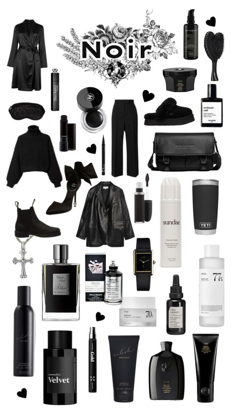 Wishlist Collage, Black Aesthetic Collage, Goth Moodboard, Clean Goth, Royal Blue Wallpaper, Goth Girl, Dark Feminine Aesthetic, All Black Everything, + Core + Aesthetic