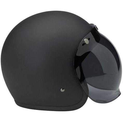 Biltwell Bonanza Helmet DOT Approved - Flat Black This leaner, lighter and more comfortable DOT 3/4 lid boasts hand-painted finishes like our other lids. The Bonanza's interior boasts a custom-shaped EPS safety shell and a hand-stitched liner with moisture wicking brushed Lycra panels and open-cell foam padding for breathability and comfort. The rugged nylon neck strap features plated steel D-rings and a snap strap end retainer with Biltwell anvil branding. Available in six sizes, XS-XXL $99.95 Helm Bogo, Cafe Racer Helmet, Roland Sands Design, Roland Sands, Retro Helmet, Vintage Helmet, Crotch Rocket, Moto Cafe, Cafe Racer Style