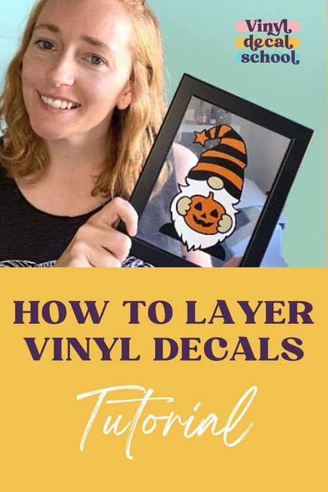 Layering Vinyl Cricut, Layer Vinyl Cricut, Layering Vinyl, Vinyl Decal Projects, Cricut Decals, Vinyl Window Decals, Halloween Vinyl, Layered Vinyl, Cricut Machine