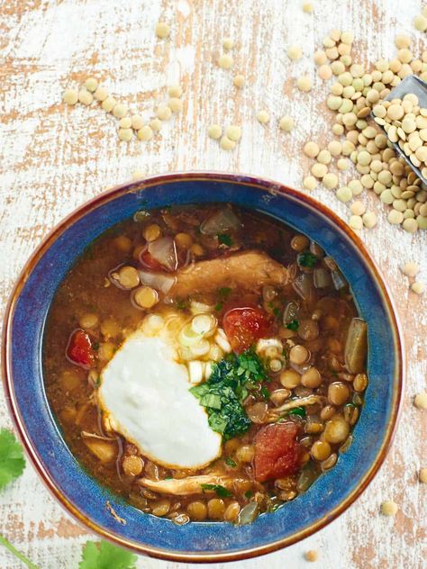 Lentil Soup Crockpot, Vegetarian Chili Crock Pot, Chicken Lentil Soup, Best Lentil Soup Recipe, Lentil Recipes Healthy, Slow Cooker Lentil Soup, Chicken Lentil, Chicken Crockpot Recipes Healthy, Slow Cooker Lentils