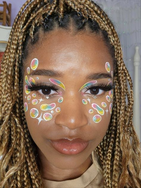 Bubble Makeup, Gem Makeup, Makeup Designs, Face Painting, Makeup Inspiration, Face Paint, Carnival Face Paint, Makeup Looks, Carnival