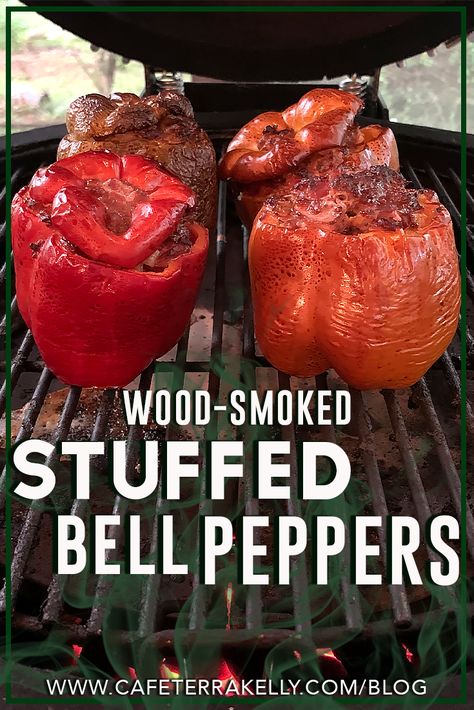 It's time to switch things up from your favorite classic stuffed bell pepper recipe. Instead, try wood-smoke for extra flavor. The stuffed peppers are low-carb and keto-friendly. Omit the rice, and pack the peppers full of sausage, beef, or your favorite meat. Then add riced cauliflower for extra fun. Smoked Bell Peppers, Smoked Stuffed Peppers, Smoked Stuffed Bell Peppers, Stuffed Bell Pepers, Bell Pepper Recipe, Stuffed Bell Pepper, Taco Stuffed Peppers, Smoked Meatloaf, Pepper Recipe