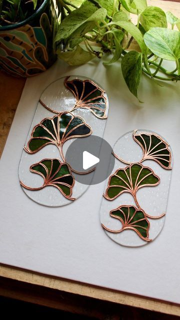 Rosie Linebaugh on Instagram: "A little bit of my process for copper foil overlay using my Cricut :)" Copper Foil Overlay, Copper Embossing, Glass Suncatchers, Stained Glass Projects, Copper Foil, Glass Design, Design Inspo, Suncatchers, Instagram A