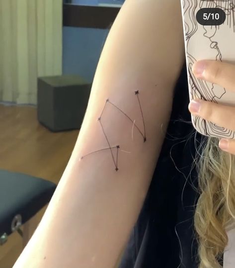 Caraval Book Tattoo Ideas, Addie Larue Constellation, Addie Larue Tattoo, Tattoo Kiss, Vienna Girls, Invisible Life Of Addie Larue, Bookish Tattoos, Addie Larue, Tattoo Cat