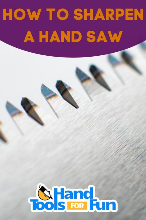 Do you have a hand saw in storage that needs sharpening? If so, this post by Hand Tools For Fun will help you by teaching you how to sharpen a hand saw properly. Hand saws are classic DIY tools… Saw Sharpening, Timber Frame Joinery, Hand Saws, Hand Saw, Saws, Timber Frame, Woodworking Shop, Diy Tools, Tool Kit