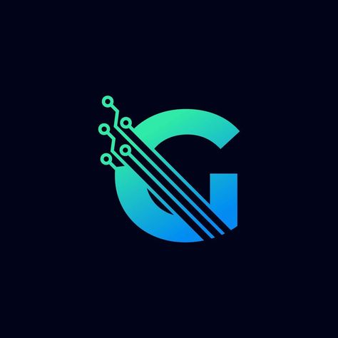 Tech Letter G Logo. Futuristic Vector Logo Template with Green and Blue Gradient Color. Geometric Shape. Usable for Business and Technology Logos. Tech Logo Ideas, Chamber Logo, Electronic Logo, Texas Tech Logo, Futuristic Phones, G Logo Design, Electronics Logo, Tech Logo, 3d Logo Design