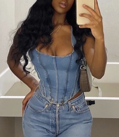 Corset Top And Jeans, Corset Top Outfit, All Jeans, Tomboy Fashion, Lookbook Outfits, Denim Outfit, Corset Top, Beyonce, Streetwear Fashion