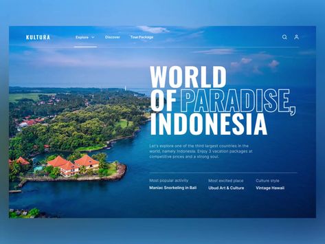 Kultura - Travel Agency Website (Indonesia) Agency Website Inspiration, Free Flyer Design, Travel Agency Website, Travel Website Design, Italy Tourism, Agency Website Design, Banner Design Inspiration, Ui Design Website, Free Flyer Templates