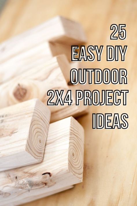 Easy to build, built to last, amazing ideas for outdoor 2x4 projects. This list of 25 outdoor 2x4 projects has everything for your outdoor living space! #anikasdiylife Outdoor 2x4 Projects, 2x4 Furniture Diy, 2x4 Projects Diy Outdoor, 2x4 Outdoor Furniture, Simple Wood Projects For Beginners, 2 X 4 Projects, 2 X 4 Scrap Wood Projects, 2x2 Wood Projects, 4x4 Wood Projects